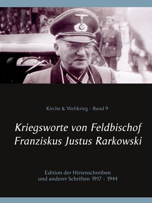 cover image of Kriegsworte von Feldbischof Franziskus Justus Rarkowski